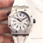 Swiss Grade Replica Audemars Piguet Royal Oak Offshore White Dial Rubber